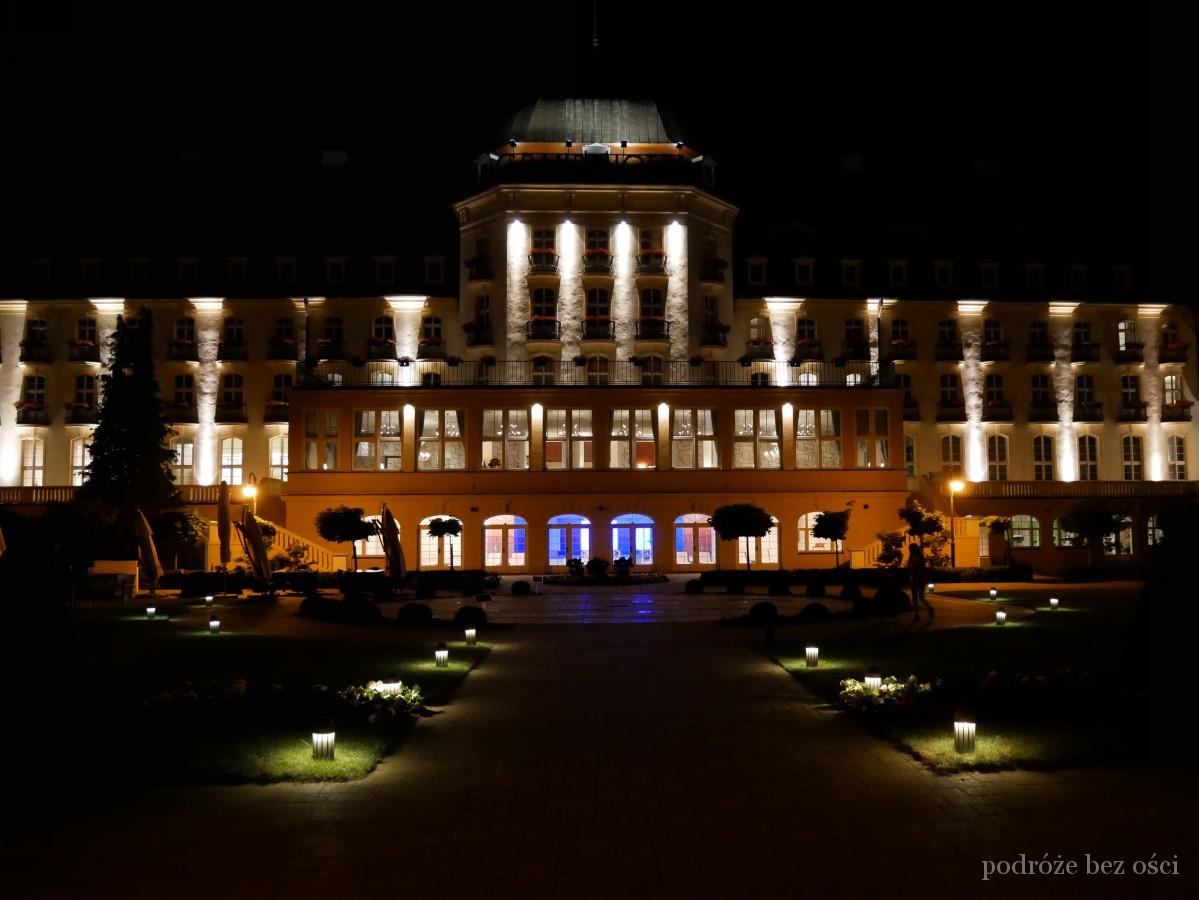 Sopot Grand Hotel w nocy w Sopocie