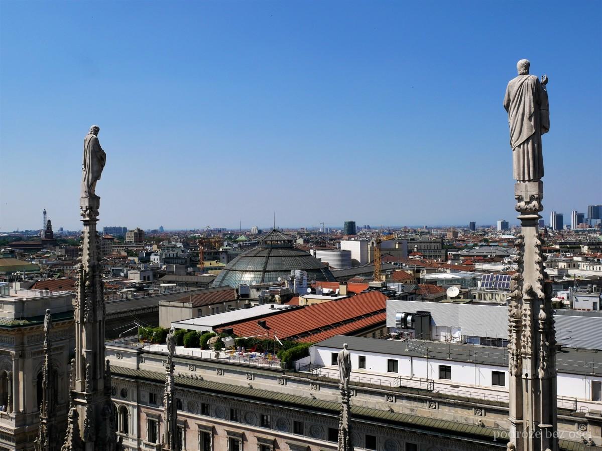 Milano panorama Duomo Milano Milan Rooftops Terraces Katedra w Mediolanie 