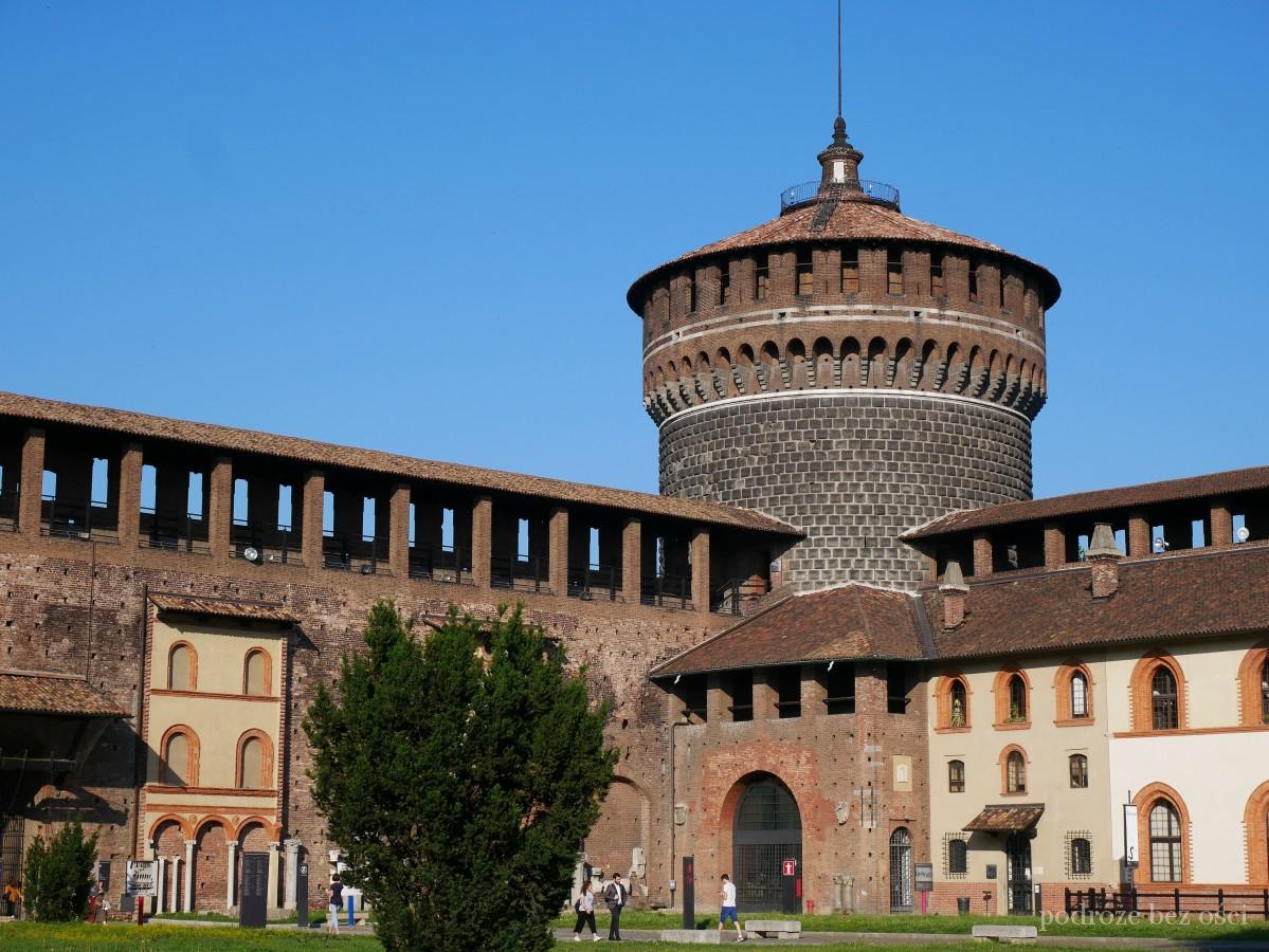 Zamek Sforzów Castello Sforzesco Milano Mediolan