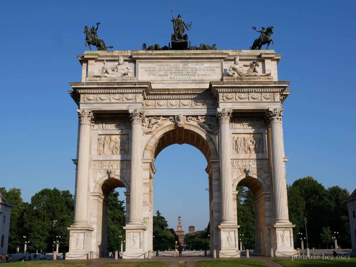 łuk pokoju triumfalny arco della pace Mediolan Milano