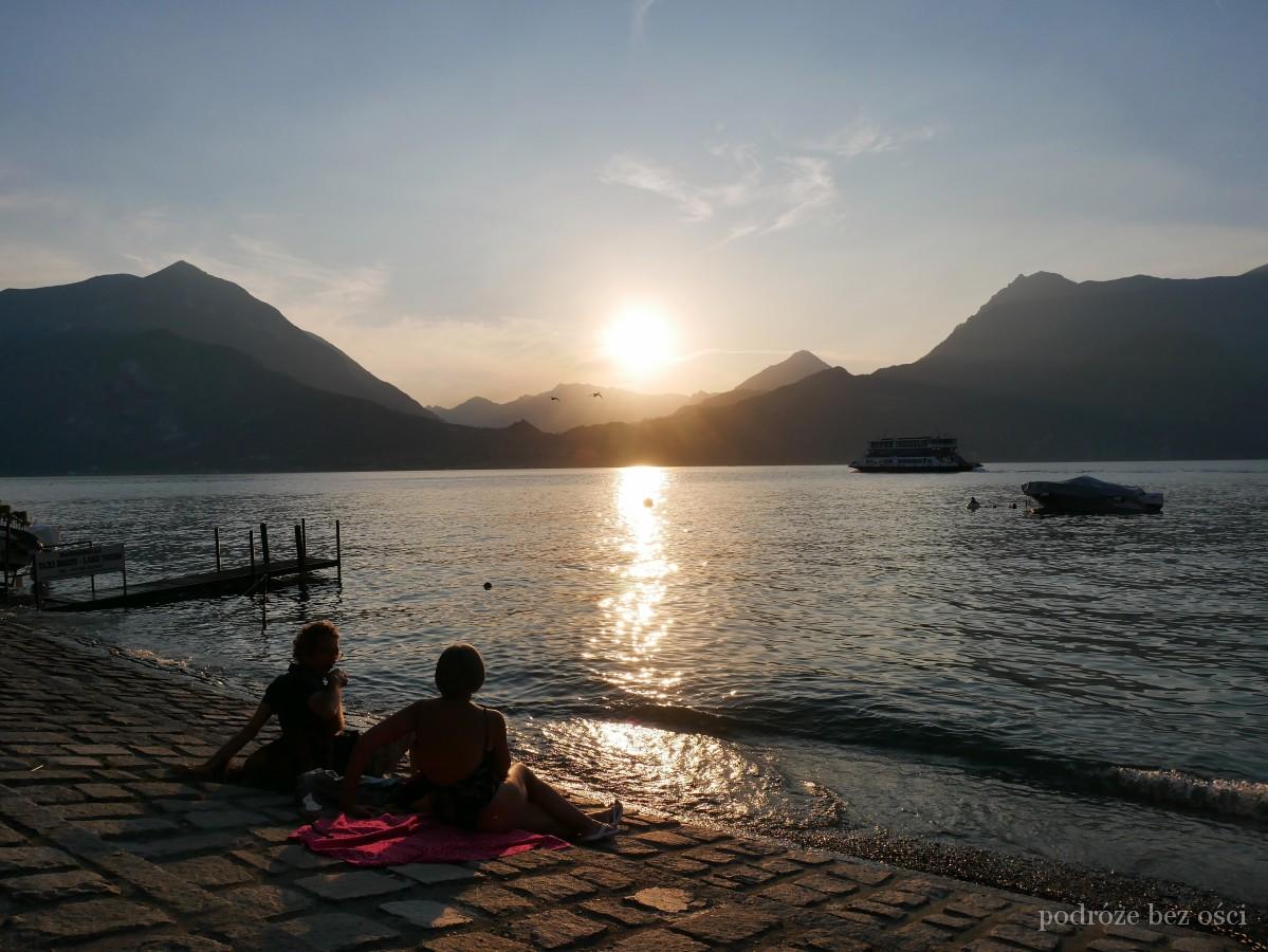 zachód słońca, sunset Varenna, jezioro como, lago, must do, Włochy, Italia, Italy, Lombardia