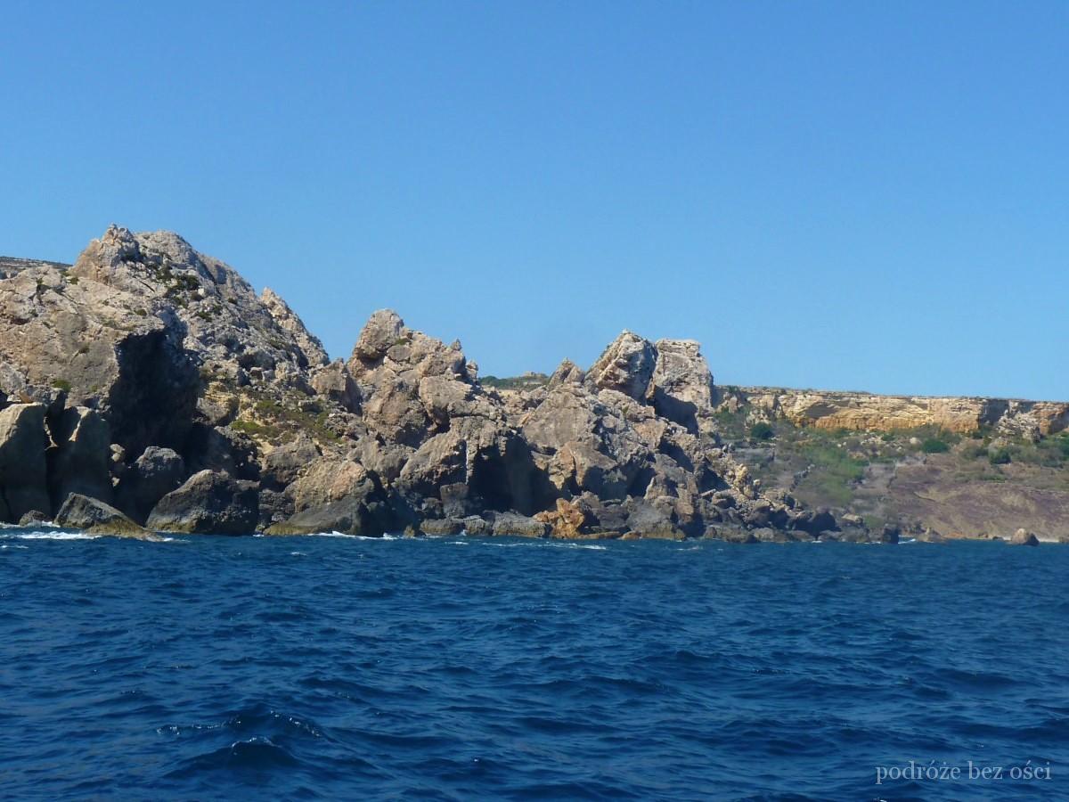 Wyspa Gozo Island klify cliffs rejs Malta