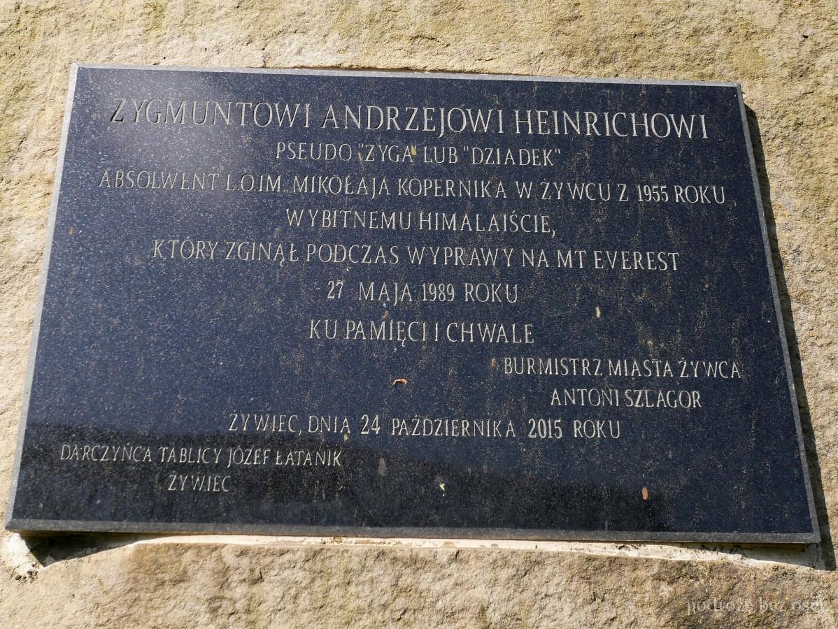 park w zywcu moszczanicy tablica pamiatkowa zygmunt andrzej heinrich dziadek dwor moszczanica zywiec (2)