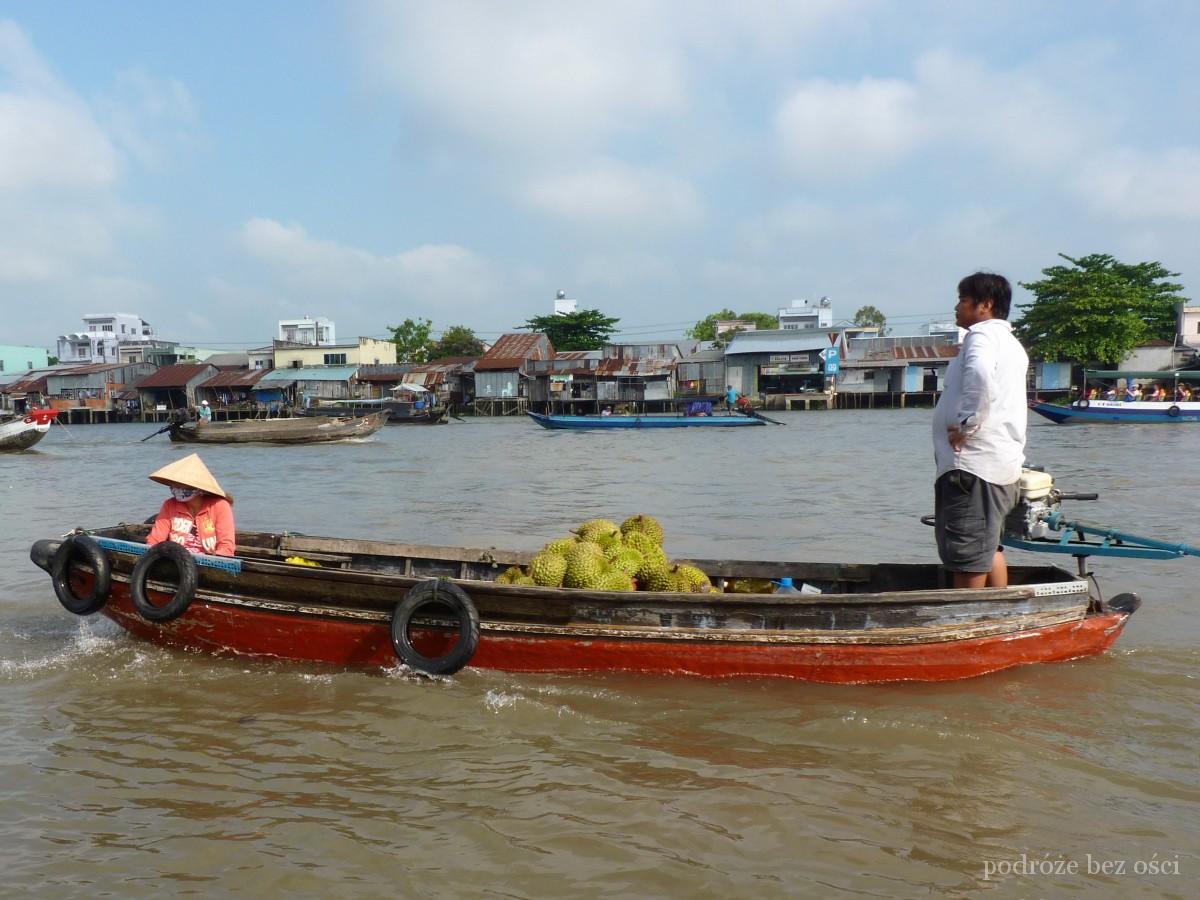Pływający targ Cai Rang, rejs po delcie Mekongu, Wietnam