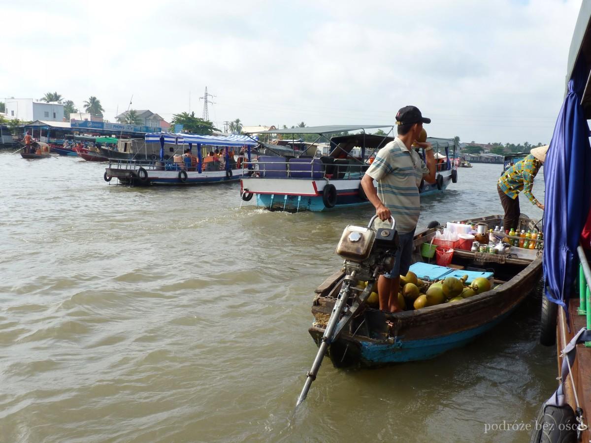 Pływający targ w delcie Mekongu (Cai Rang Floating Market), Wietnam