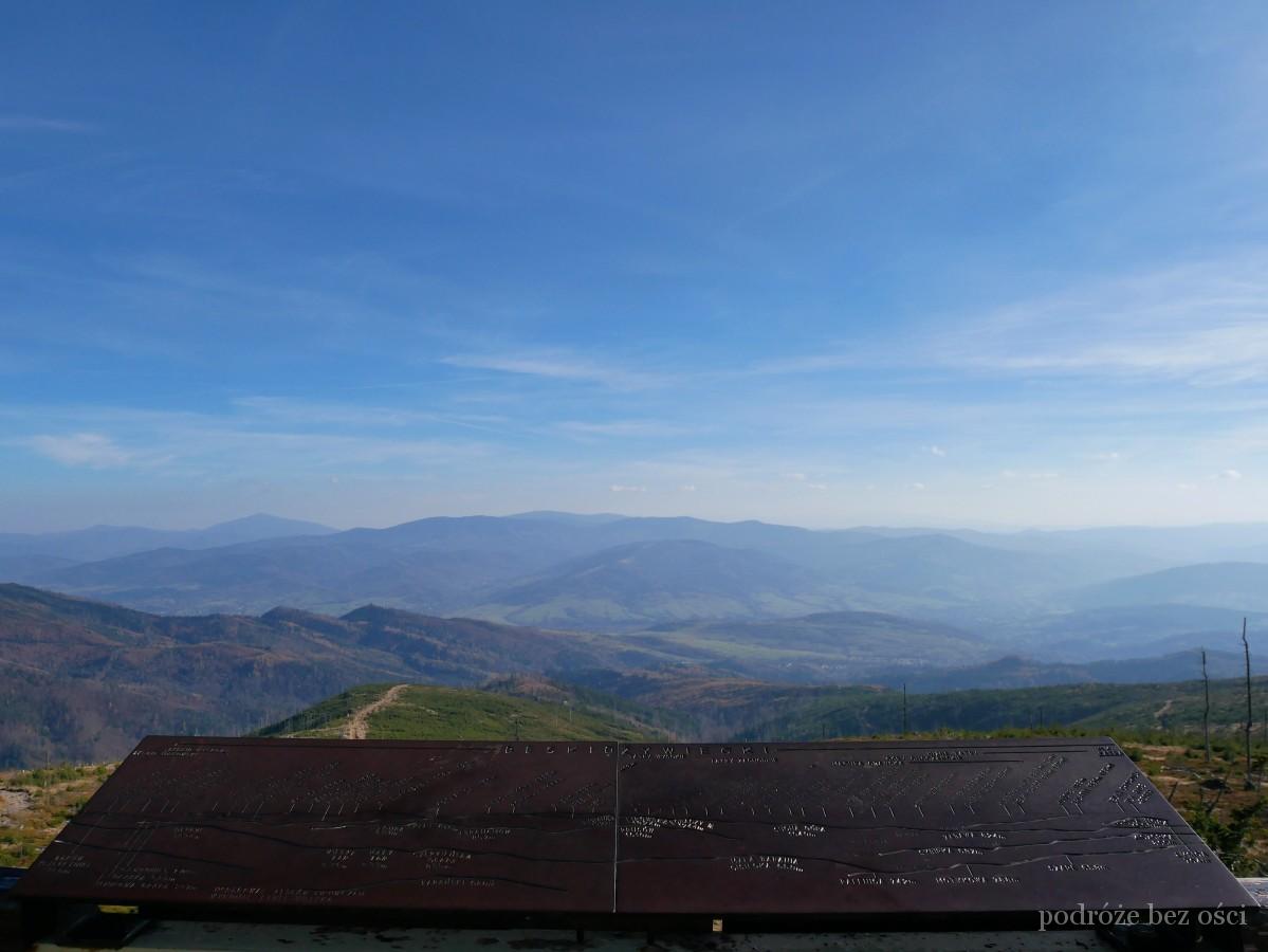 widok panorama z barania gora wieza widokowa beskid slaski