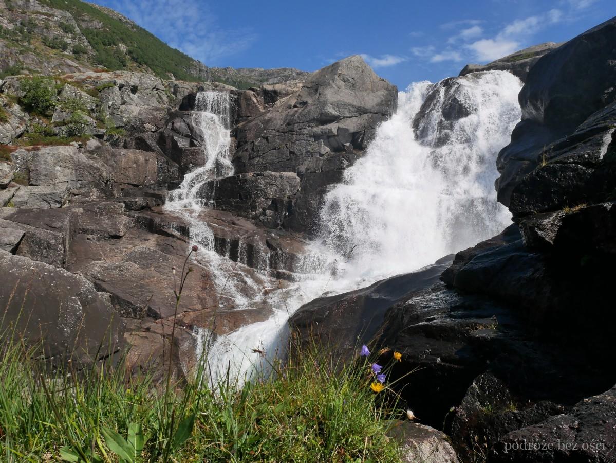 wodospad hiafossen waterfall norwegia norway 