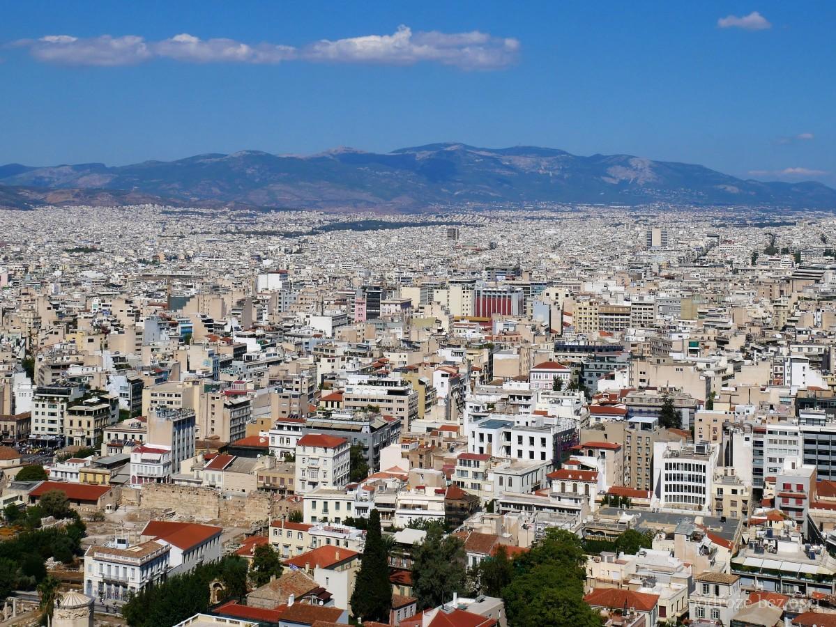 punkt widokowy panorama widok z na ateny akropol grecja greece athens