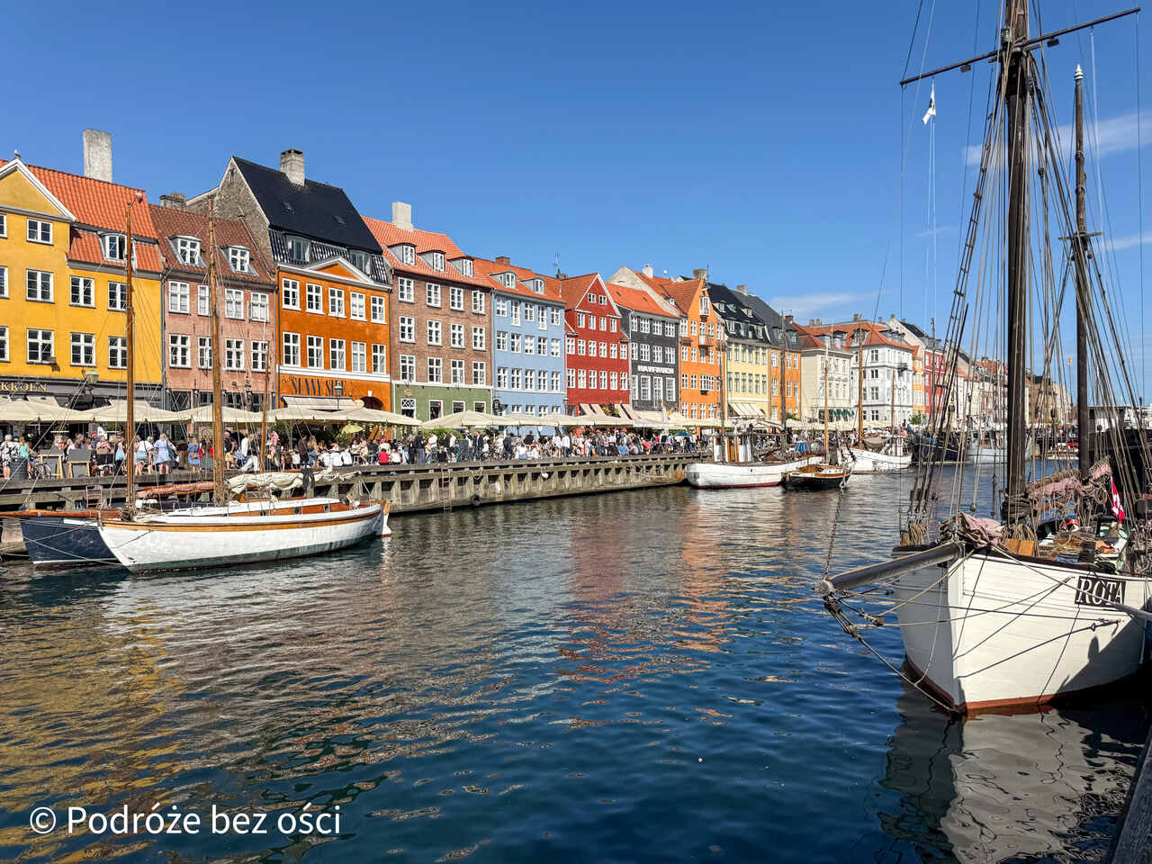 Kolorowe kamienice nad kanałem Nyhavn w Kopenhadze Kolorowe kamienice nad kanałem Nyhavn w Kopenhadze